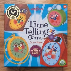 Eeboo, Time Telling Game Ages 5+, EUC